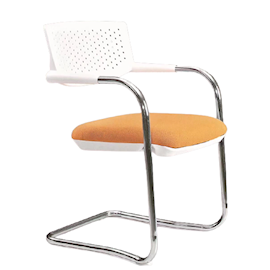 ვიზიტორის სავარძელი Furnee SF119, Visitor Chair, Silver/White